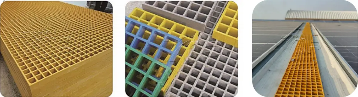 Solar Rooftop Fiberglass Grating FRP Walkway
